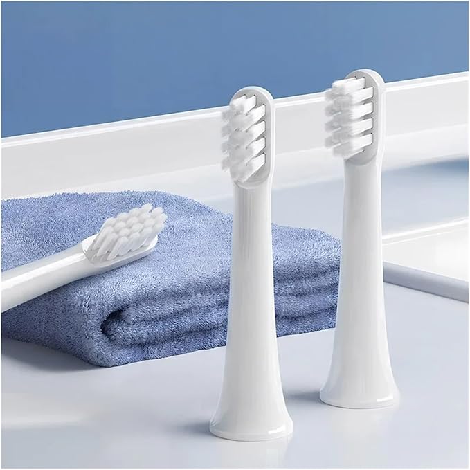 12Pcs Replacement Brush HeadsCompatible For Xiaomi Compatible For MijiaT100 Mes603 Electric Toothbrush Vacuum DuPont Soft Bristle Suitable Nozzles(T100-WH6 PK6)