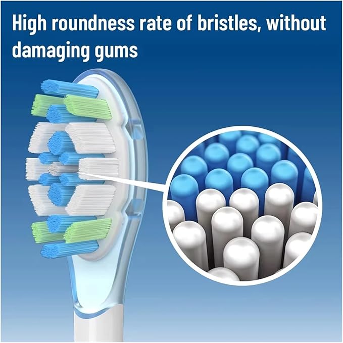 3/6pcs Replacement Brush HeadsCompatible for XIAOMI Pro MES610/MES609 Sonic Electric Toothbrush Bristle with Caps(6pcs)