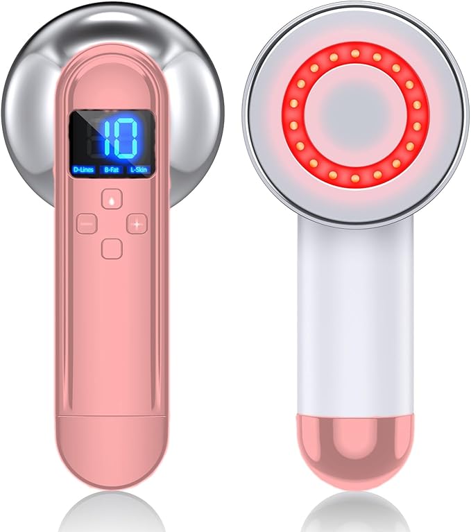 Body Sculpting Machine - Professional Handheld Cordless Cellulite Massager - Suitable for Belly Neck Legs Hip Arms（Baby Pink）