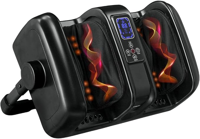 LifePro Foot Massager with Heat - SoleSerene Shiatsu Foot and Calf Massager Electric Machine with Remote Control for Feet Ankles and Arms (Renewed)
