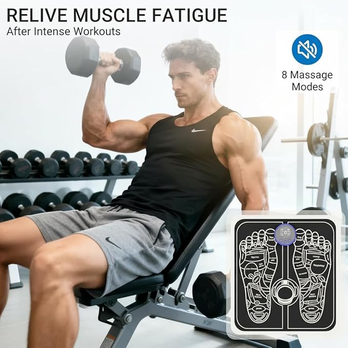 Health Expert Electronic Stimulator and Powered Muscle Stimulation for Pain Relief EMS Foot Massager