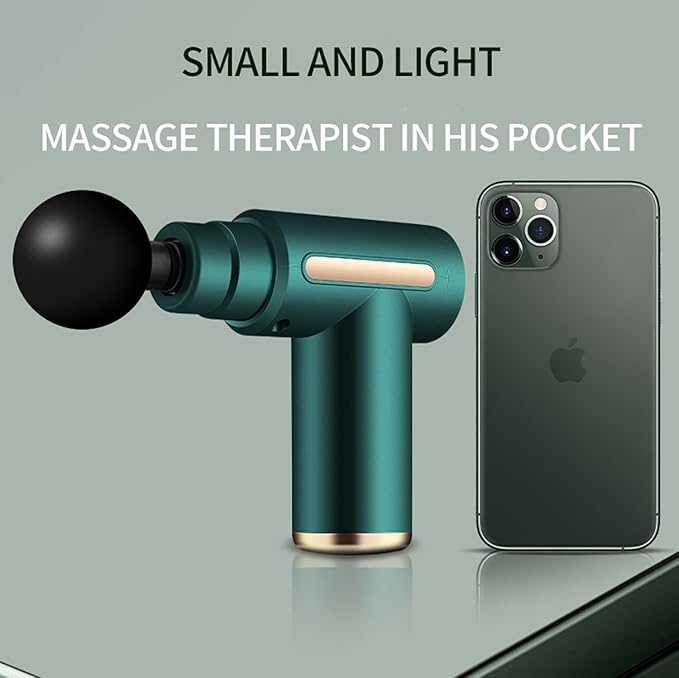 Massage Gun Deep Tissue Portable Massage Gun with 4 Interchangeable Massage Heads for Deep Muscle Relief &amp Relaxation 99 Touches Best Gift (Black)