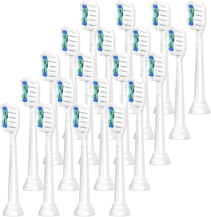 Replacement Brush Heads Compatible for Electric Toothbrush HX6920 4100 2 Series Cleaning Refills(White-20 Pcs)