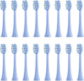 Compatible for FT7105/FT7106/FT7108/FT7205/TH01 Toothbrush Replacement Heads Soft Bristle Nozzles16pcs(16 Light Blue)