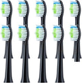 10PCS Replacement Toothbrush Heads Compatible for DOXO D5/D5S/D5Z/D8X/D8Z/D9/D10 Soft Electric(10PCS Black)