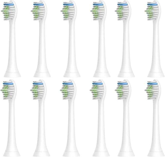 4pcs Replacement Brush HeadCompatible for PH Sonic Care Diamondclean Electric Toothbrush(Silver)