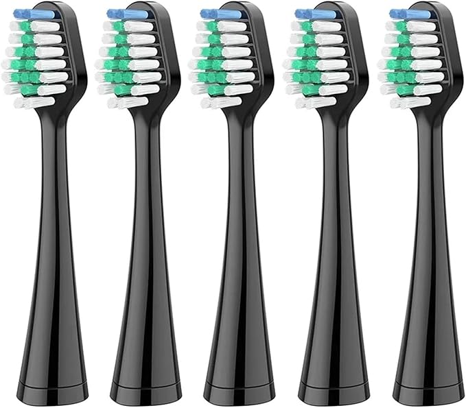 5Pcs Replacement Toothbrush HeadsSonic Electric Tooth Brush RefillCompatible for Waterpik Complete Care 9.0 (CC-01) 5. (WP-862)(5 PCS BK)