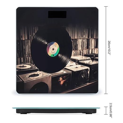 Vinyl Records Weight Scale for Body Weight Digital Bathroom Scale High Capacity Accurate Digital Weighing Scales and Easy-to-Read on Backlit LCD Display Scales