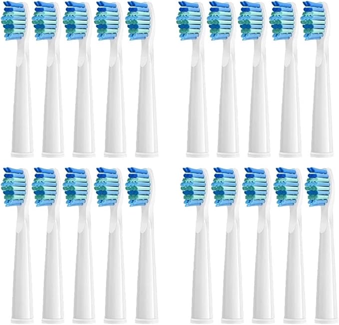 Replacement Toothbrush Head Bristle Brush Refill Compatibility for Refills FW-D1/FW-D3/FW-D7(20 PCS WT)