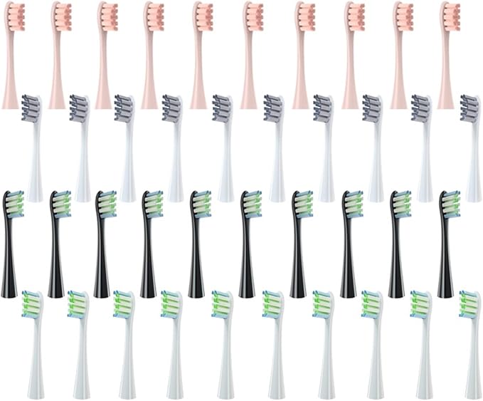 10-40PCS Replacement Brush HeadCompatible for Oclean Electric Toothbrush Soft Bristle X/X PRO/ Z1 Brushes Replaceable Head(40pcs)