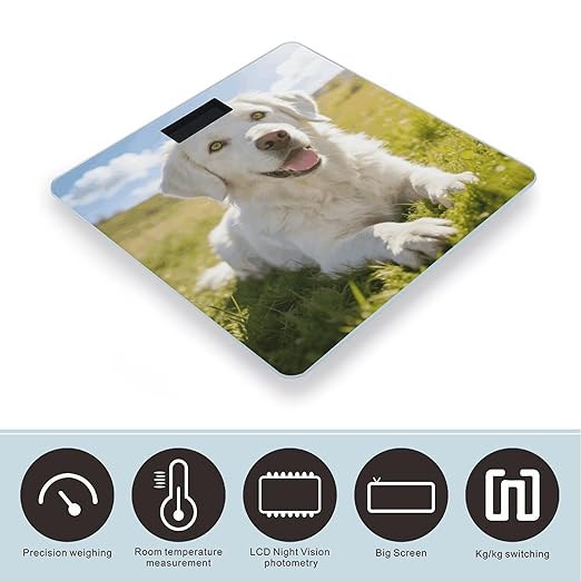 Milch Smart Scale for Body Weight Digital Bathroom Scale Toughened Glass Weight Scale with Large LCD Backlight Display High Precision Scales Weighing Machine