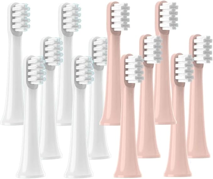 Compatible for 20/50/100PCS PCS for MIJIA T100 Brush Heads Replacement Soft Bristle Sonic Electric Toothbrush Nozzles(50White)