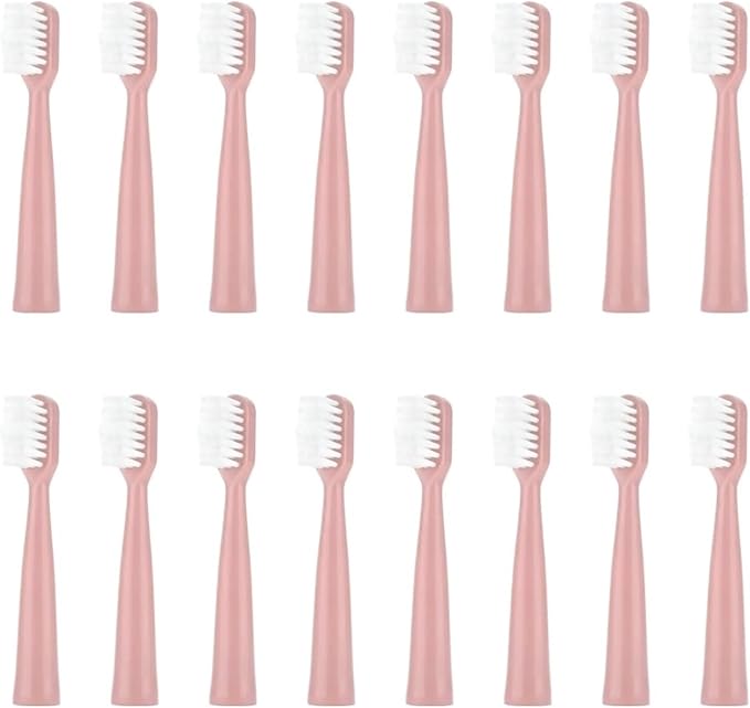 16pcs Replacement Toothbrush HeadsCompatible for S12/HYUNDAI XM-806/ACA ALY-HYS01W/TSOP/Royalstar/INPHIC Electric Bristles(16pink)
