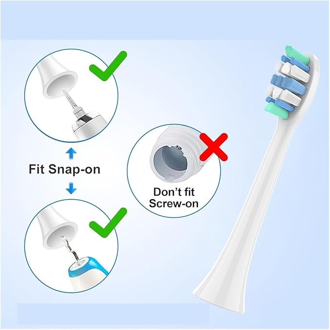8pcs Replacement Toothbrush HeadsCompatible for Brush Head 4100 6500 6100 7500 5300 1100