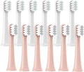 12 PCSCompatible for XIAOMI T100 Brush Heads Replaceable Sonic Electric Toothbrush Soft Bristle Clean Nozzles Refills Vacuum(6White6Pink)