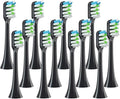 12pcs Brush Heads Toothbrush Compatible for X3/X3U/X5 Replacement(12pcs Black)