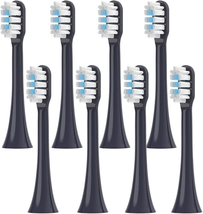 for T501 Replacement Toothbrush Heads Electric Vacuum Soft Bristle Brush 4/8/12/16PCS(T501 black-8pcs)