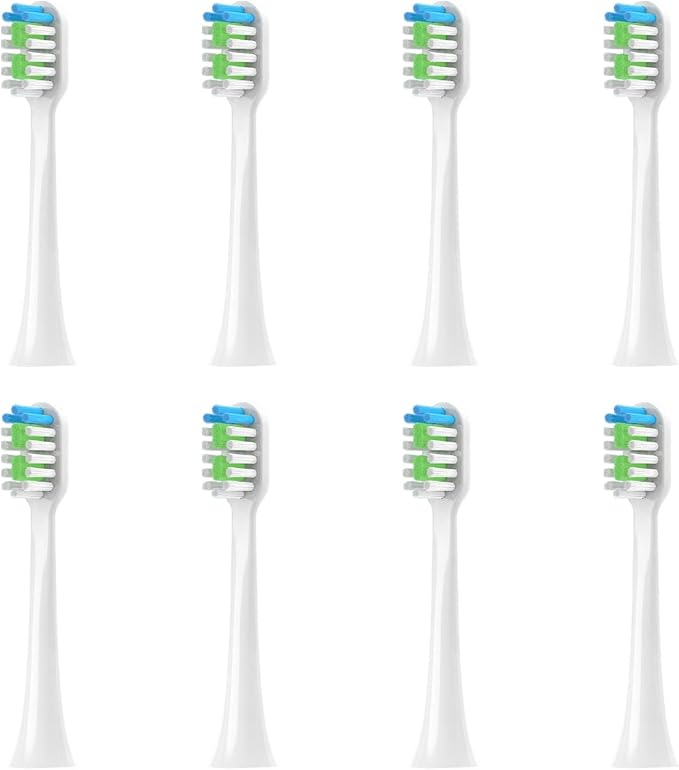 Compatible for Replacement Toothbrush Heads for Sarmocare S100 S200 S600 S700 S800 S900 S710 S820 S910 Electric for Hyundai X100(8pcs White)