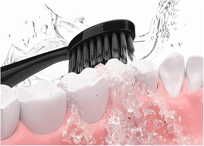 10PCS Whiting Bamboo Charcoal Brush Heads Compatible for Burst Seago S9 Adults Electric Toothbrush(10pcs)