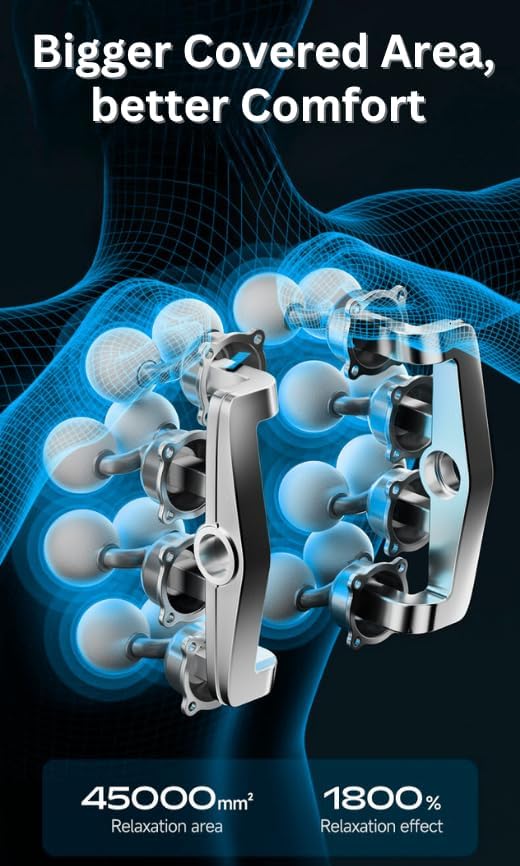 LEVILO 16 Head Massage Gun Deep Tissue for Neck Shoulder Back Massager – Deep Tissue Percussion Massager for Muscle Recovery – Quiet Portable &amp Powerful Full Body Tool – Ideal Gift for Men &am