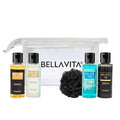 Bell'a Vit'a Luxury Men Trial Mini Kit Skai Aquatic OUD White KLUB &amp CEO Man Body Wash Refreshing Shower Gel for Smoother Skin with Aloe Vera 55ml Each