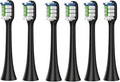 12pcs Replacement Toothbrush Heads Compatible for X3S/X3U/X5 Tooth Brush Soft Bristle Nozzles with Vacuum Packaging(Black)