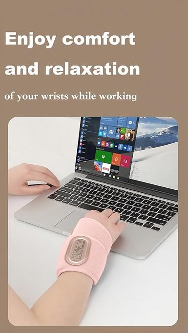 Cordless Heating Wrist Pad Wrap for Arthritis and Carpal Tunnel Rechargeable 3000mAh battery 2-Hour Usage Heated Wrist Wrap Massager for ArthritisRelieve ankle painTherapy Brace for Wrist to Woman