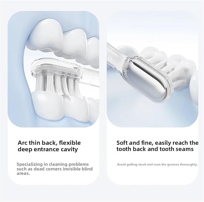 Compatible for Laifen Electric Toothbrush Brush Head LFTBO1-S LFTB01-P ABS LFTB01-A Oscillation &amp Vibration(Efficient Clean x3)