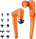 Massage Gun with 10 Replacement Heads Massage Gun with Heat Back Massager for Pain Relief Deep Tissue Massager for Shoulder &amp Back Muscle Recovery (Orange)