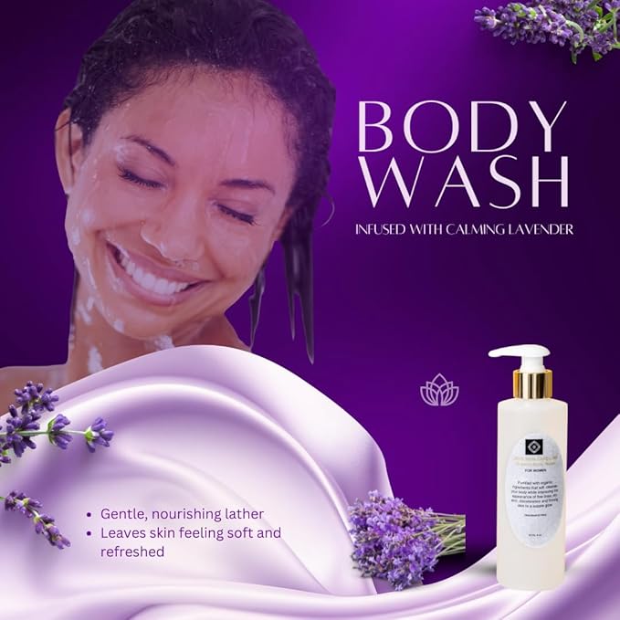 Organic Body Wash Anti Aging - 11 Available Fragrances - for Women (Lavender)