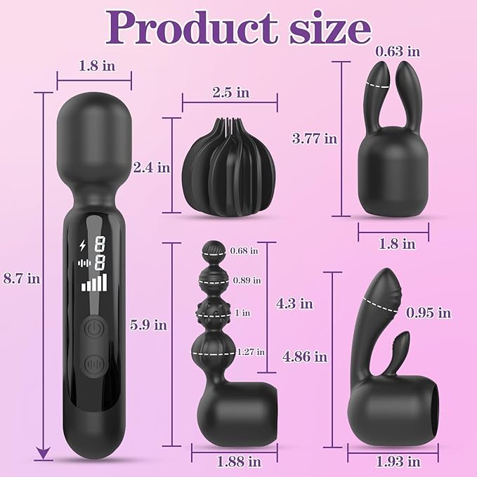 2026 Efficient Version Handheld Cordless Workout Massagers with Powerful Modes Electric Massage Tools Long Battery Life Portable Massagers for Back Neck Full Body Relief (Black)