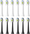 4/8/12/16pcs Replacement Toothbrush Heads Compatible for PhilipsReplacement Electric Brush Head 4100 6500 6100 7500 5300 1100(6White 6Black)
