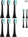 Replacement Toothbrush Heads Compatible with Kuicur Electric Toothbrush 10 Brush Heads Black