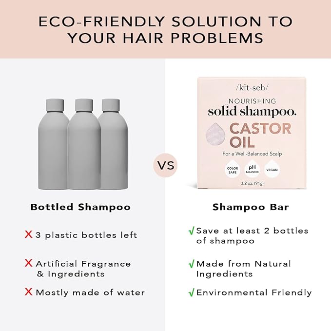 Kitsch Shea Butter Body Wash Bar &amp Castor Oil Shampoo Bar