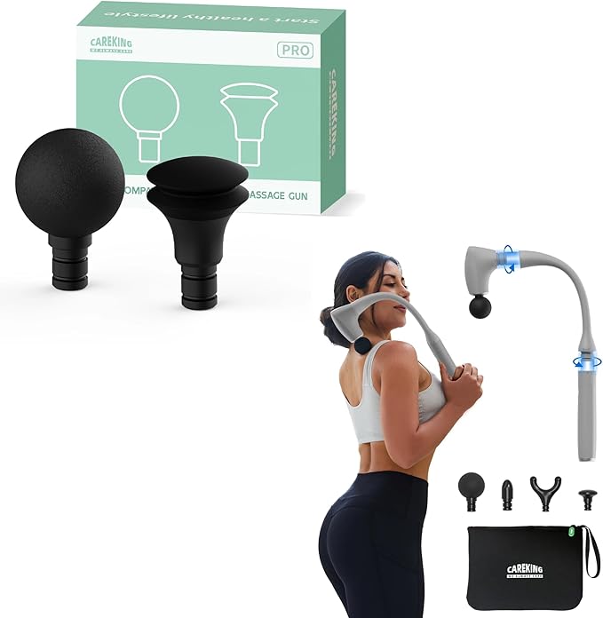 2-in-1 Massage Gun &amp 2 Massage Heads