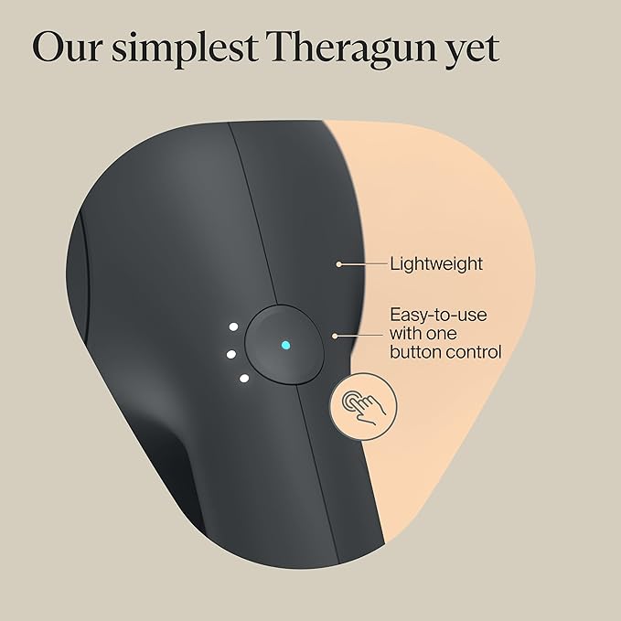 TheraGun Therabody Relief - Quiet Deep Tissue Therapy Massage Gun - Bluetooth Enabled Electric Percussion Massage Gun &amp Personal Massager for Pain in The Neck Back Leg Shoulder and Foot (Black