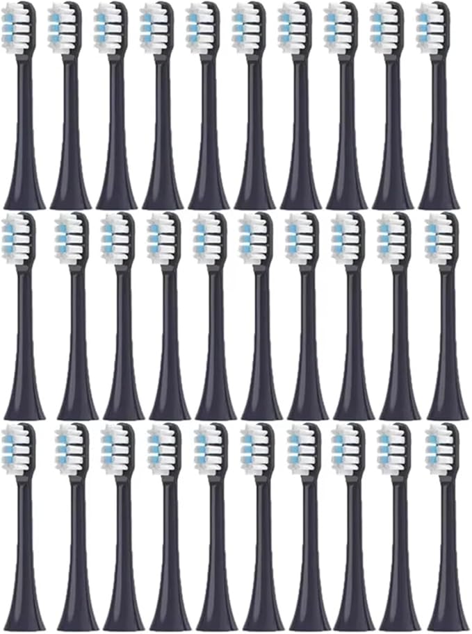 T301/T302/T501/T501C Replacement Toothbrush Heads for Soft Bristle Brush(Black-30pcs)