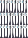 T301/T302/T501/T501C Replacement Toothbrush Heads for Soft Bristle Brush(Black-30pcs)