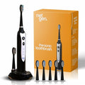 Sonic Electric Toothbrush for Adults with 5 Toothbrush Replacement Heads 3 Brushing Modes &amp 2 Minutes Built-in Timer Travel Toothbrushes with Inductive Charging Rechargeable toothbrush | Black