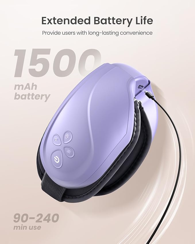 RENPHO Eye Massager with Heat and Cooling Birthday Gifts for Mom Dad Women Men Heated Eye Mask for Migraine Relief Reduce Strain Improve Sleep Eyeris 2