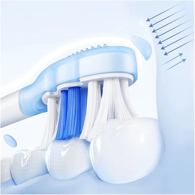 Compatible with Soocas X3S Replacement Toothbrush Heads Compatible with X3U/X3pro/D2/D3S/D5 Electric Nozzles(2 Soft White)
