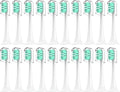 Compatible for Mijia T300/T500/T700 Sonic Toothbrush Heads Replaceable Refill Nozzles 4 Colors with Caps 4/20Pcs(20Green)