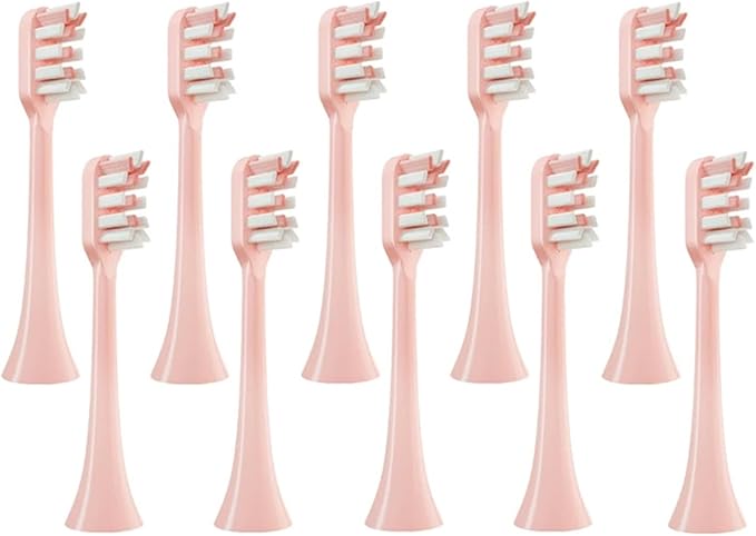 Replacement Toothbrush Heads for Compatible for All Series X3U/X3pro/X3S/D5/D2 Sonic Electric Soft Bristle Nozzle(10pink)