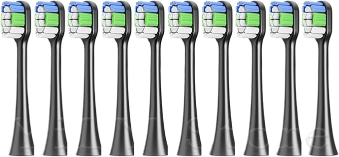 10PCS Electric Toothbrush Heads 2/2S/LBT203532A/LBT203552B Mini Brush Vacuum Replace Nozzles(10PCS Black)