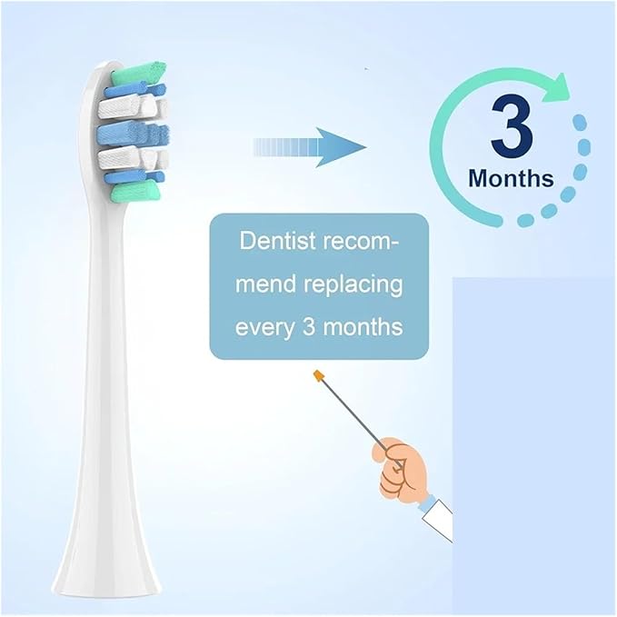 8pcs Replacement Toothbrush HeadsCompatible for Brush Head 4100 6500 6100 7500 5300 1100