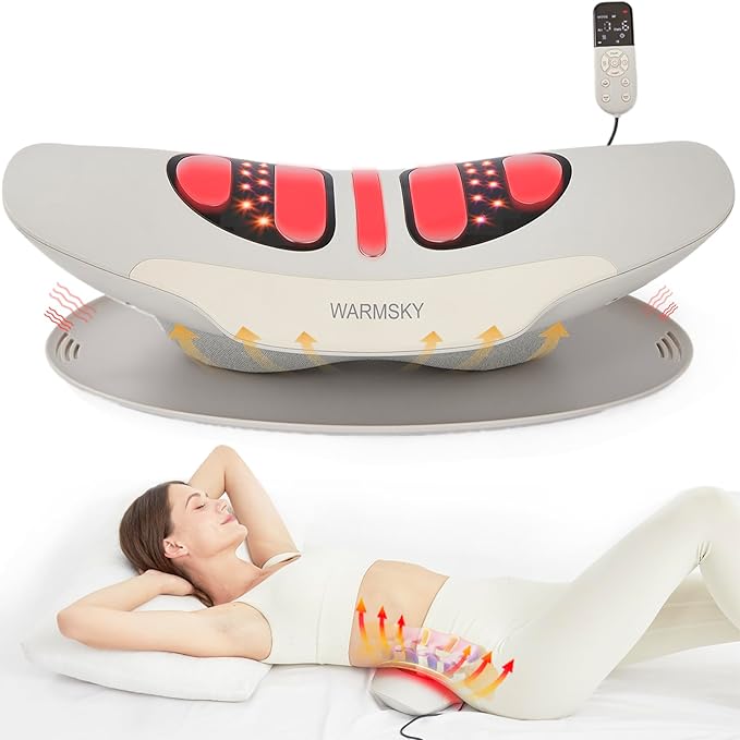 Smart Lower Back Massager with Soothing Warm Therapy &amp Air Traction – Spinal Decompression Device for Sciatica Relief Lumbar Pressure &amp Stiffness – Ideal Gift for Parents &amp Loved Ones (Gr