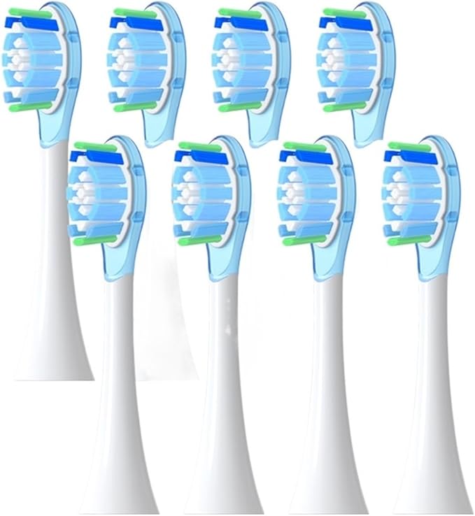 8 Pcs Replacement Brush HeadsCompatible for Philip Diamond Series HX6064 HX6930 HX6730 Electric Toothbrush Vacuum Nozzle A3(8 Blue A3)
