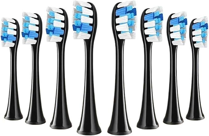 Compatible for Fairywill P11 T9 P80 Electric Toothbrush Heads(White 8pcs)