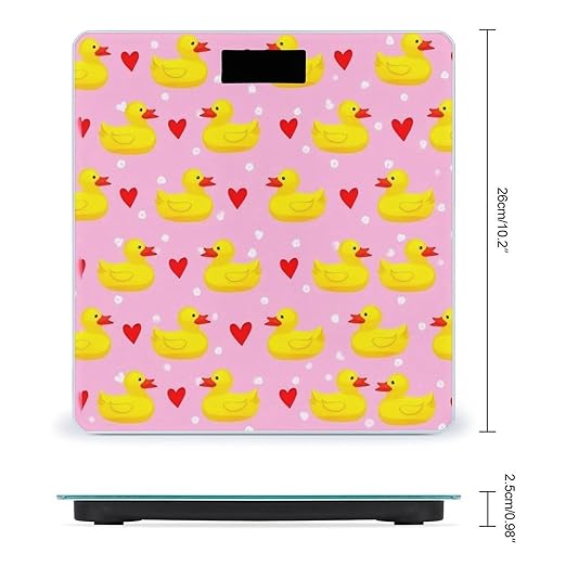 Men's Fashion Automatic Switch Digital Bathroom Weighing Scale Smart Scale Pink Heart Polka Dots Yellow Rubber Ducks