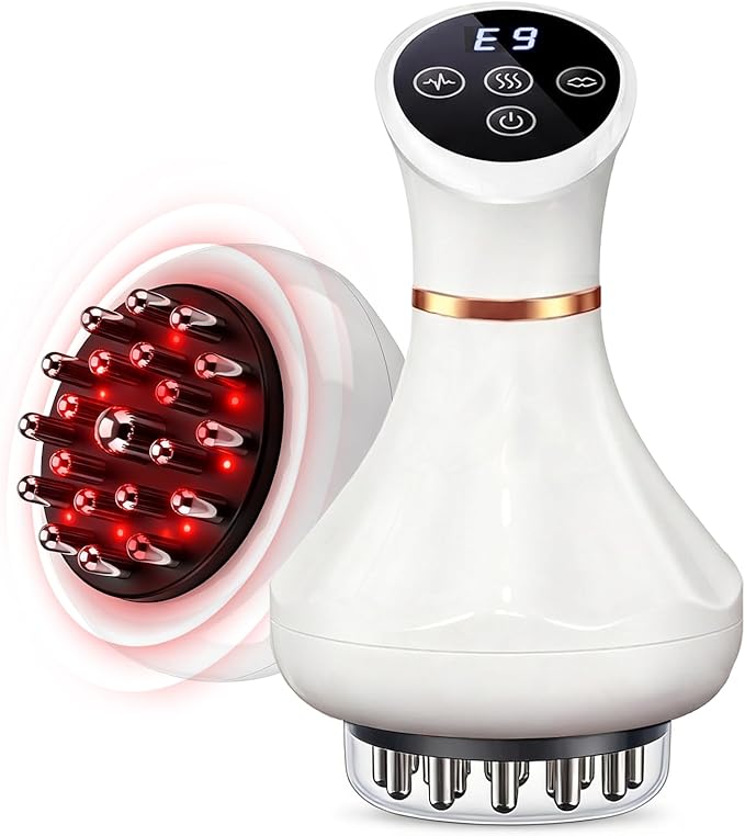 Lymphatic Drainage Massager Lymphatic Massager Helps Reduce Stretch Marks &amp Cellulite for Legs Arms &amp Belly Body Sculpting Machine with Microcurrent Light Heat &amp Vibration White